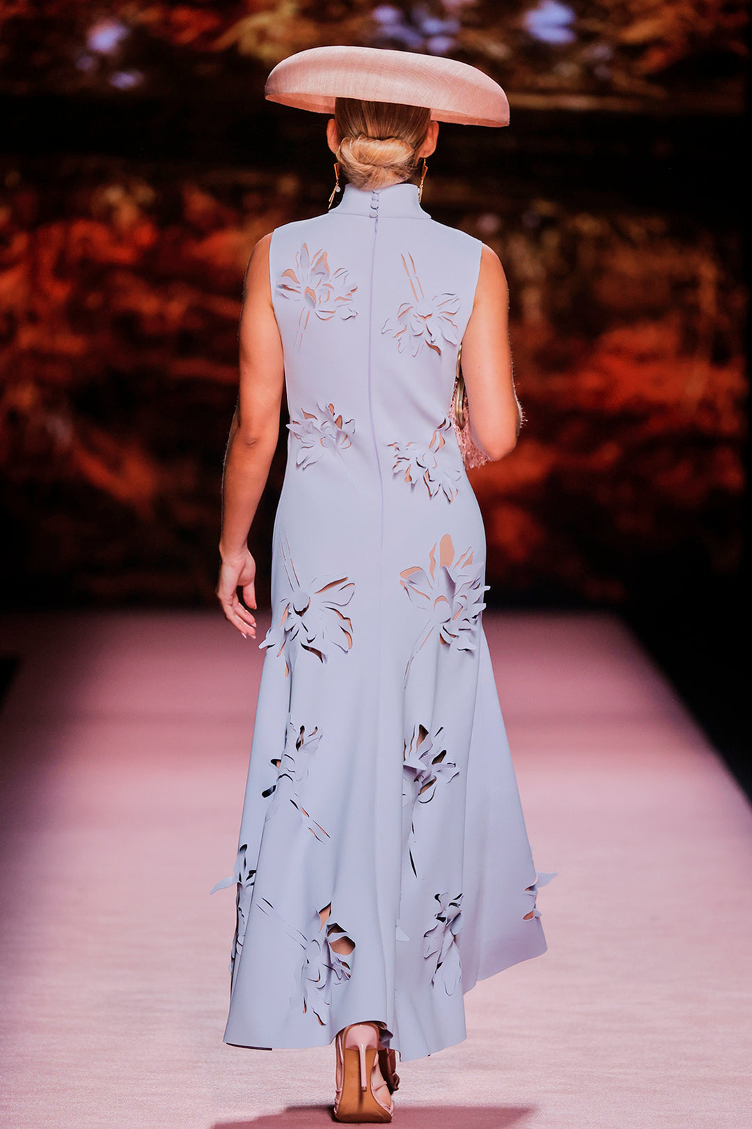 Jewel-Neckline Column Dress