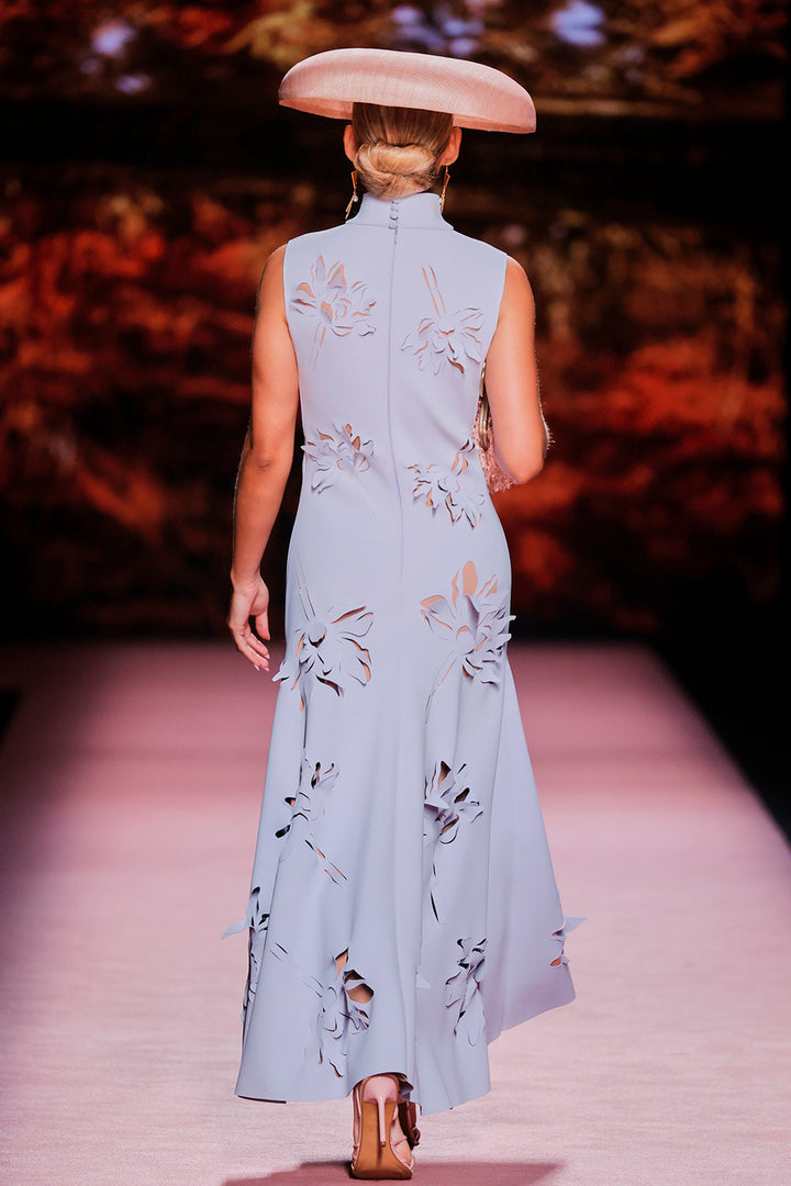 Jewel-Neckline Column Dress