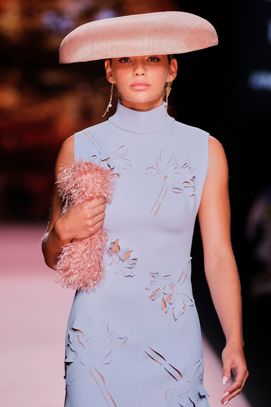 Jewel-Neckline Column Dress