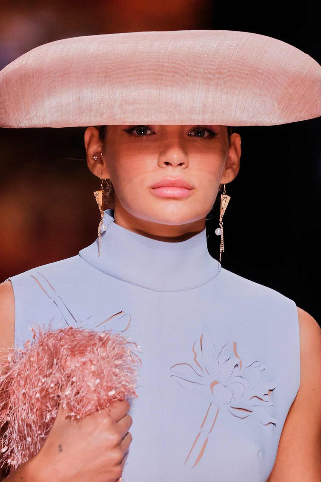 Jewel-Neckline Column Dress