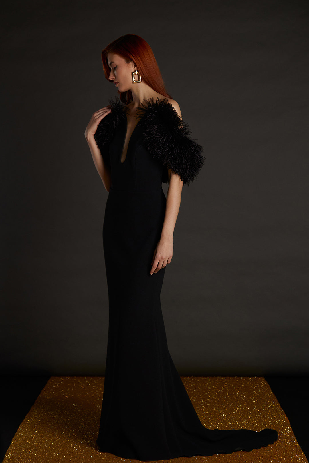 black v neck mermaid dress V Neck Black Mermaid Prom Dresses, Black Mermaid Formal Graduation Dre jbydress