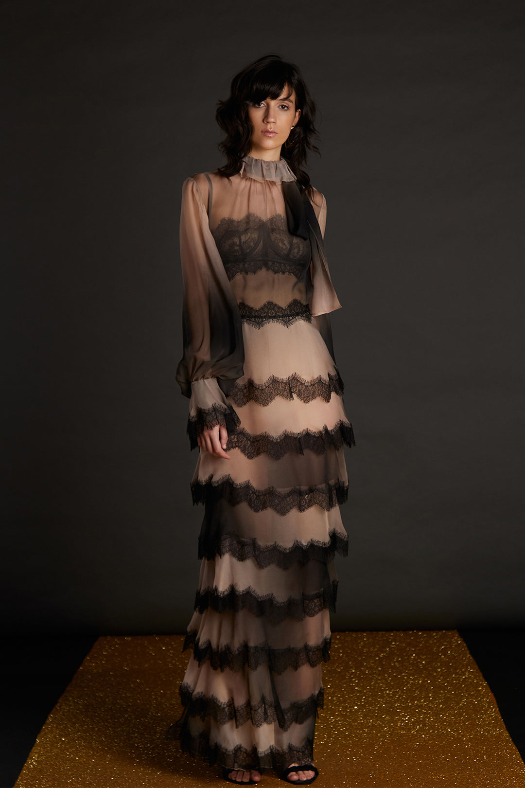 Semi Sheer Dress Multicolor / US 18 Semi Sheer Dress Multicolor / US 18