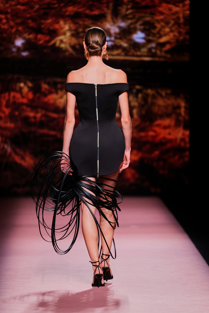 Off-The-Shoulder Neckline Column Dress