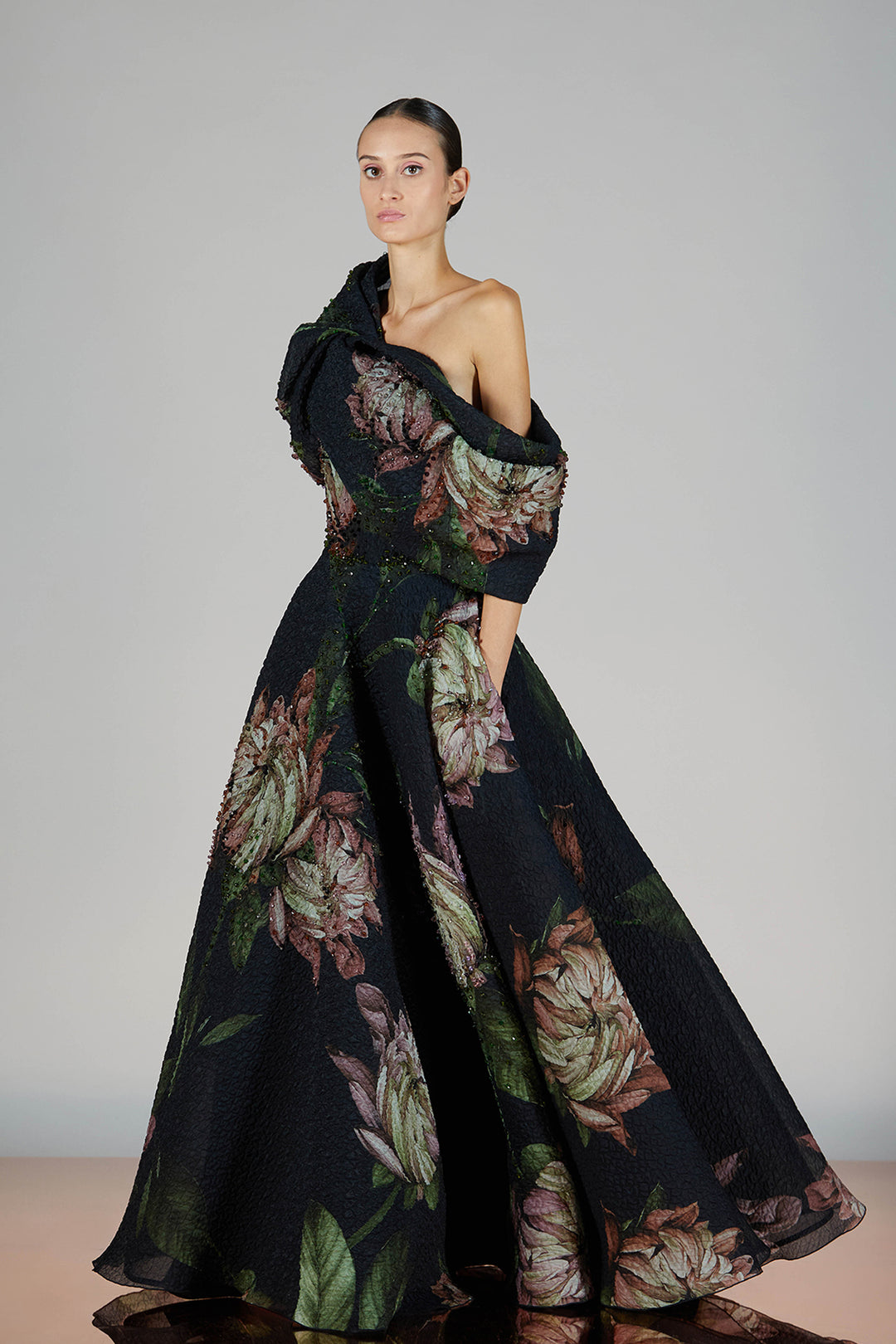 off the shoulder lantern sleeve dress Swiss Dot Off Shoulder Lantern Sleeve A Line Dress Elonnashop