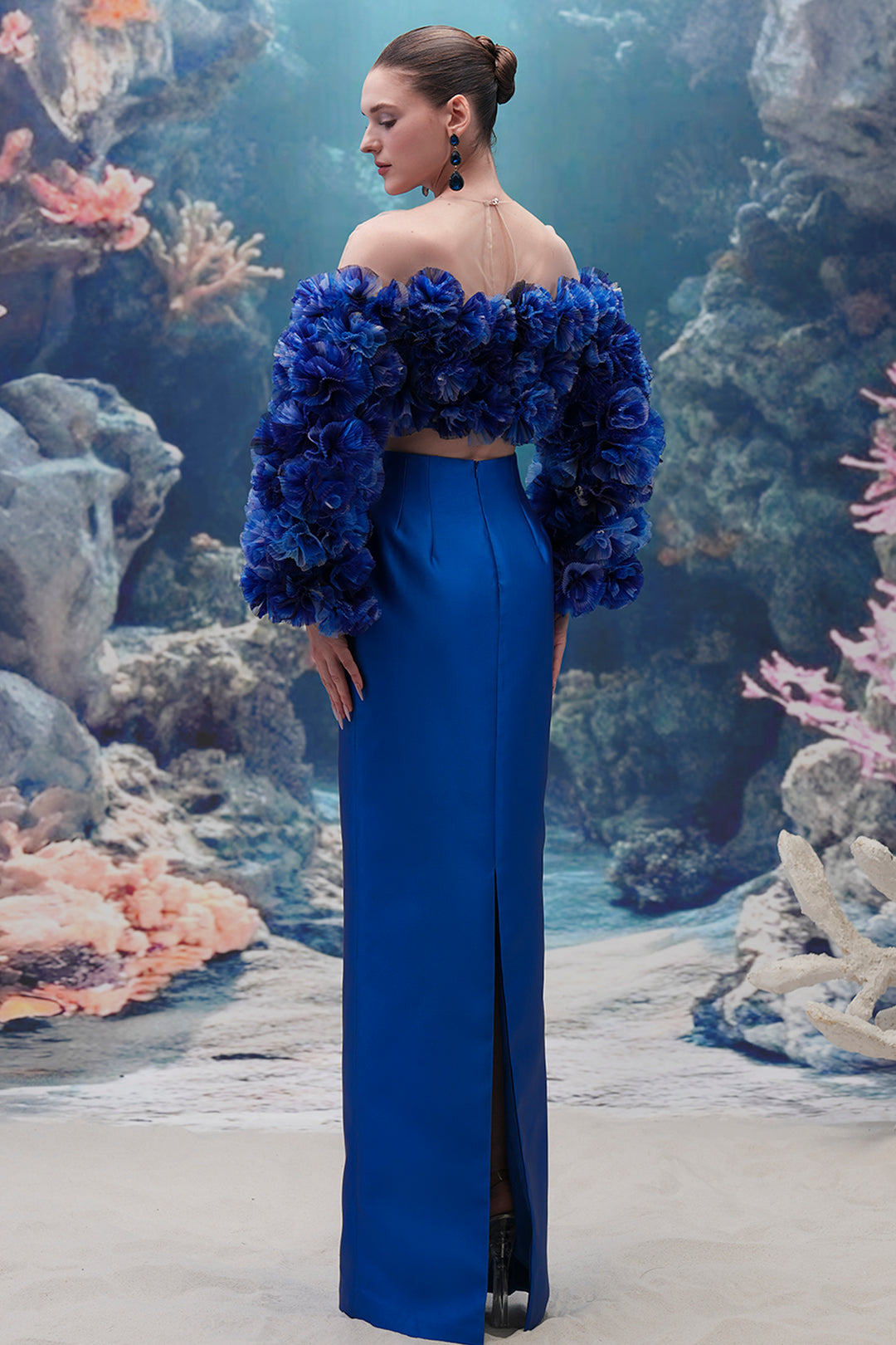 Floral Organza Top and Taffeta Dress