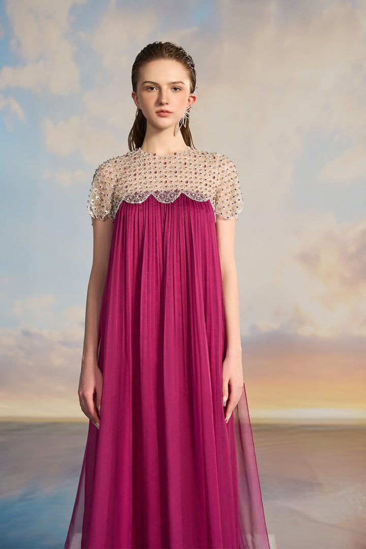 Silk Pleated Dress