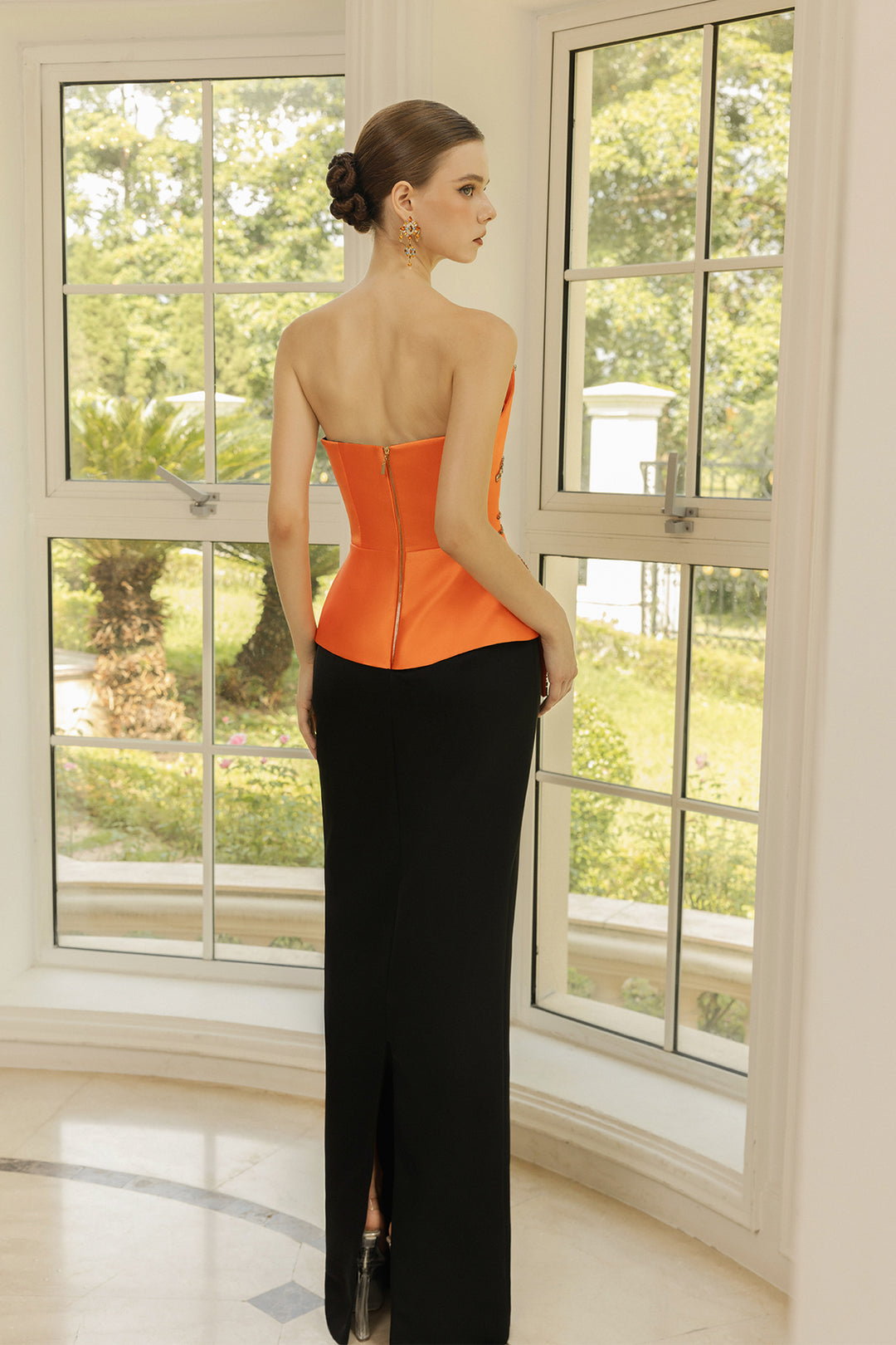 Bodycon Dress with Blooming Petal Bust and Bow Detail M.R DESIGN Bodycon Dress with Blooming Petal Bust and Bow Detail M.R DESIGN