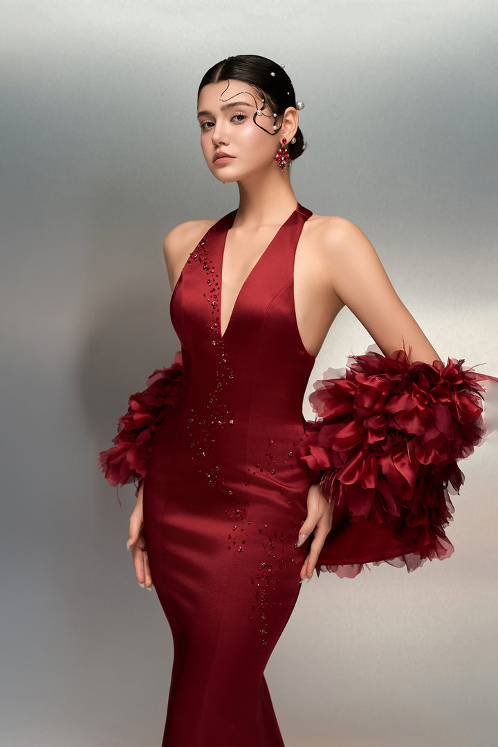 Fitted Dress with Cape