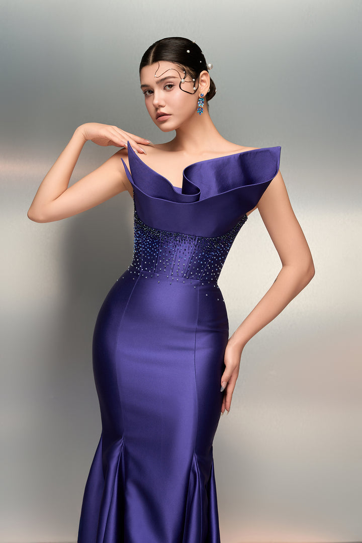 Taffeta Dress with Crystal Corset
