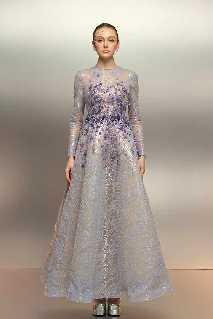 Sequin A-line Midi Dress