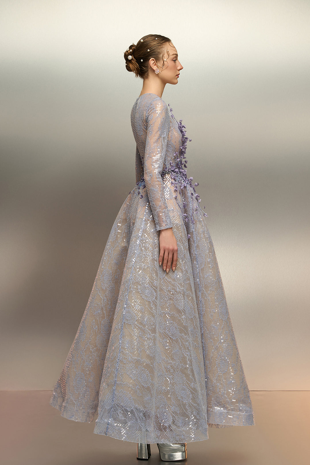 Sequin A-line Midi Dress