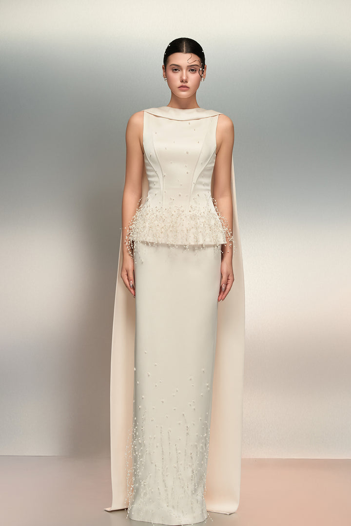 Silk Taffeta Pearl Dress