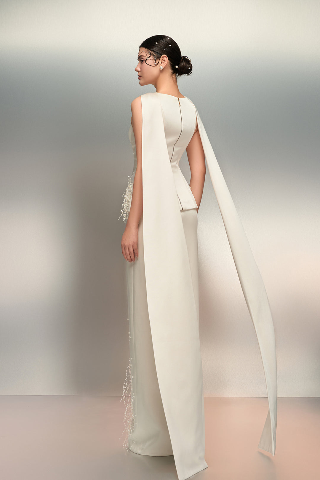 Silk Taffeta Pearl Dress