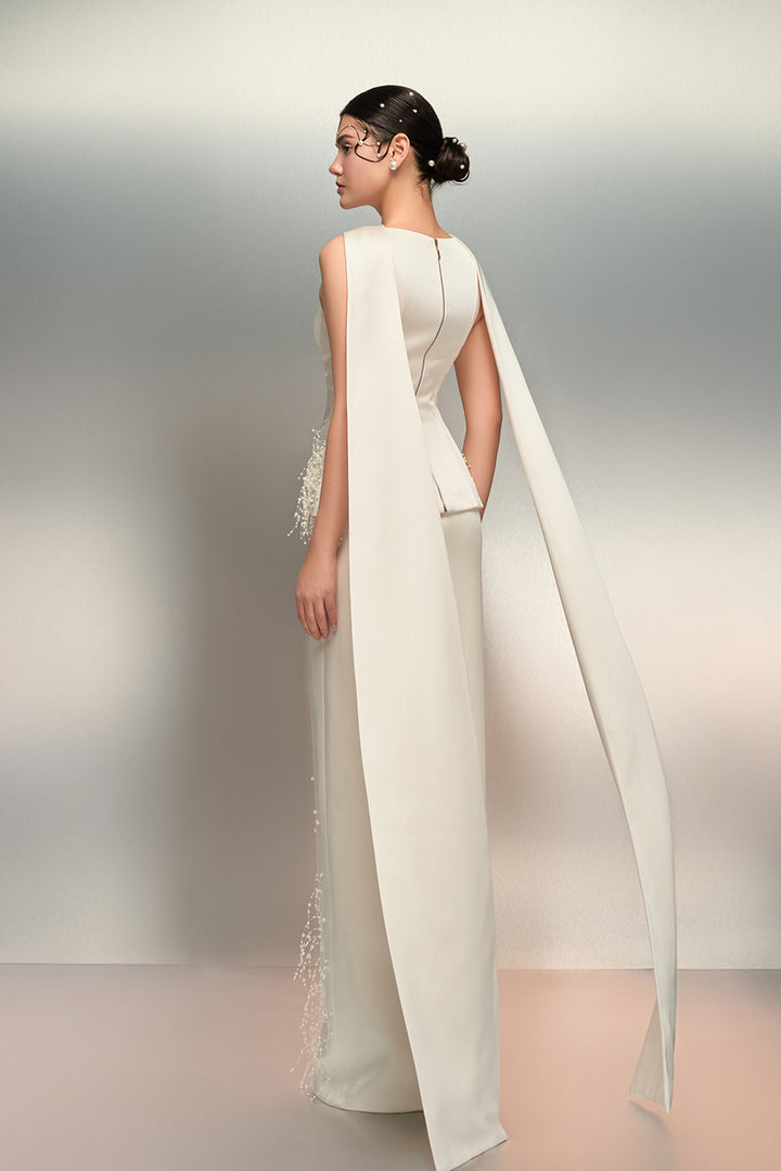 Silk Taffeta Pearl Dress