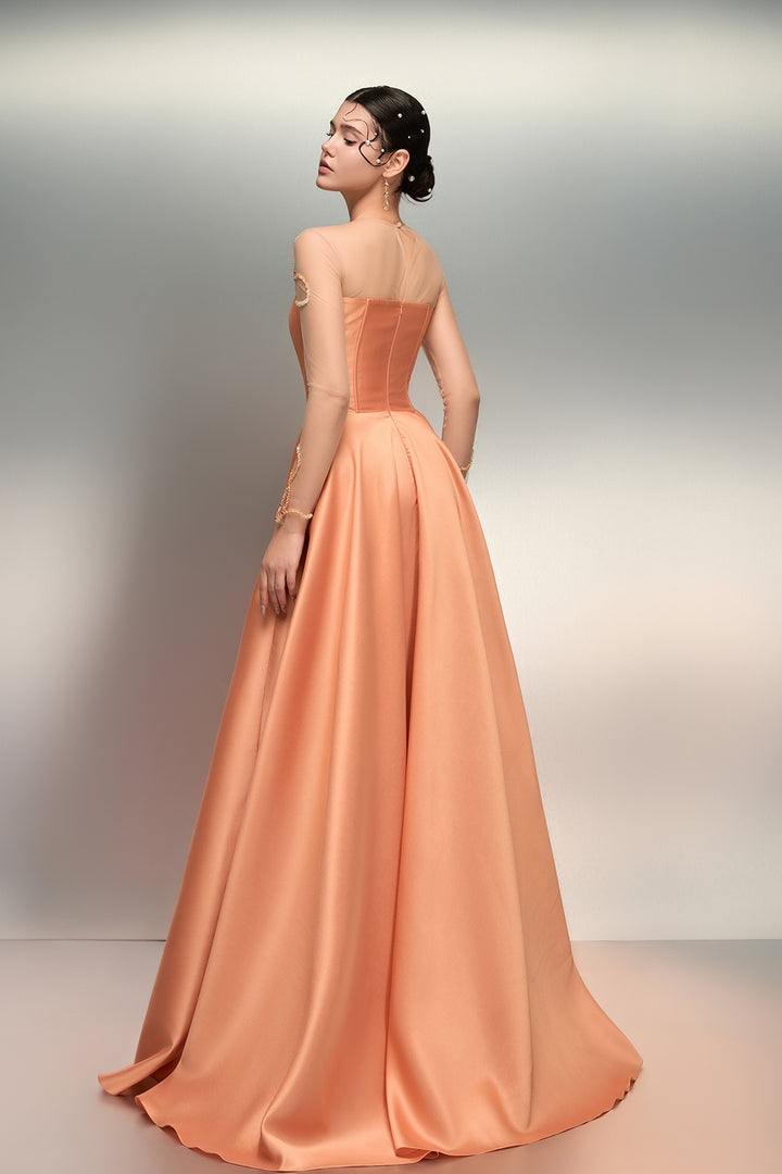 Taffeta Dress with Sequins