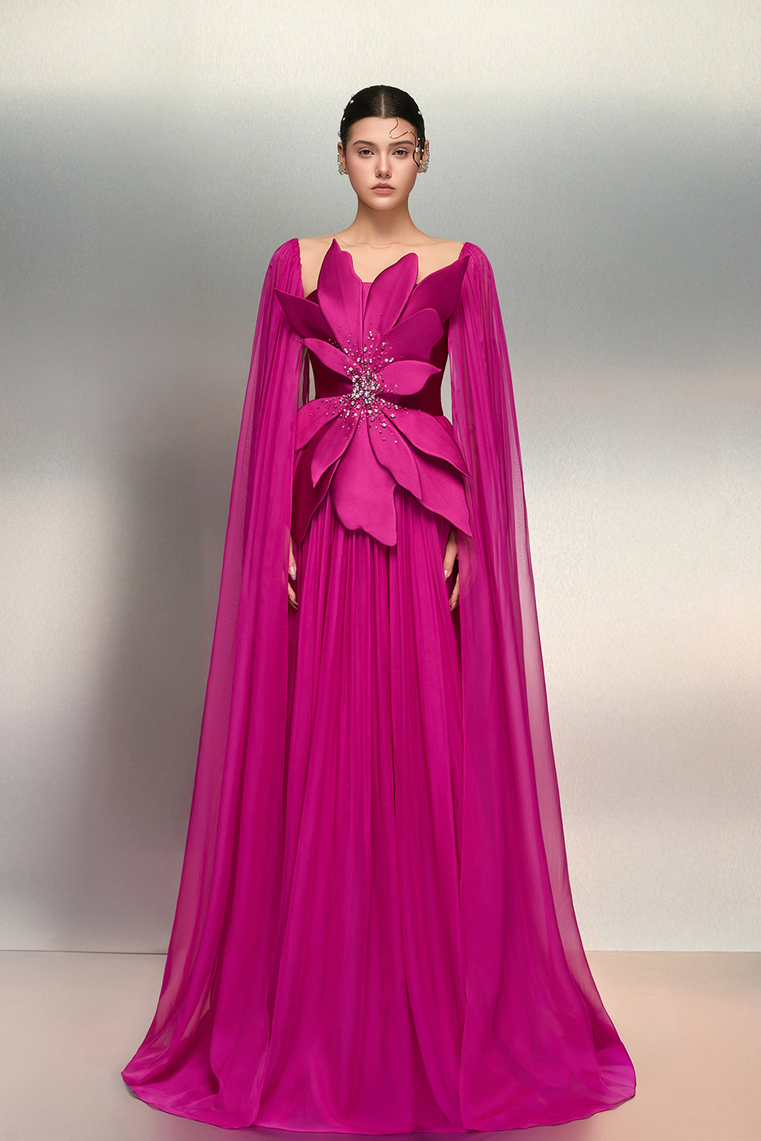 Petal Corset A-Line with Cape Extension