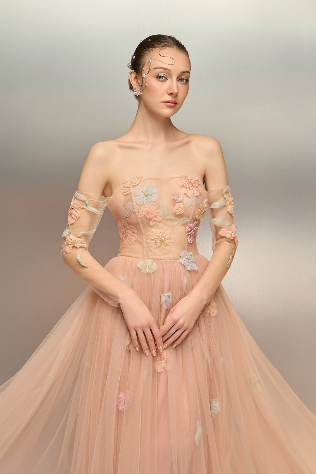 A-Line with Tulle Skirt