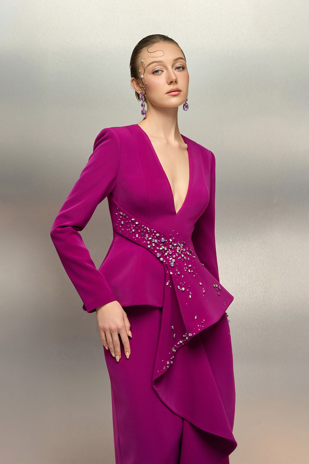 Architectural Crepe Dress