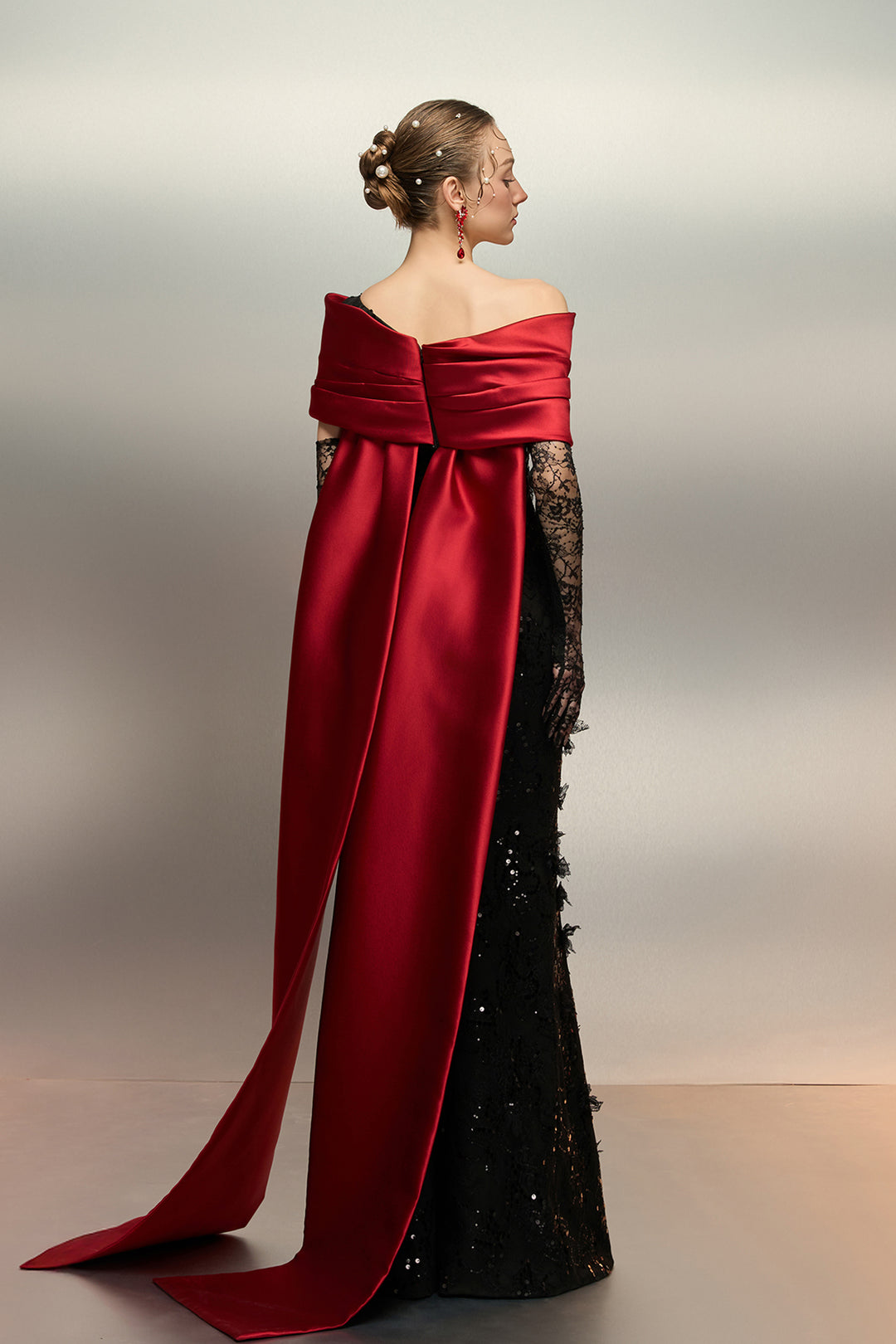 Cape-Driven Mermaids Dress