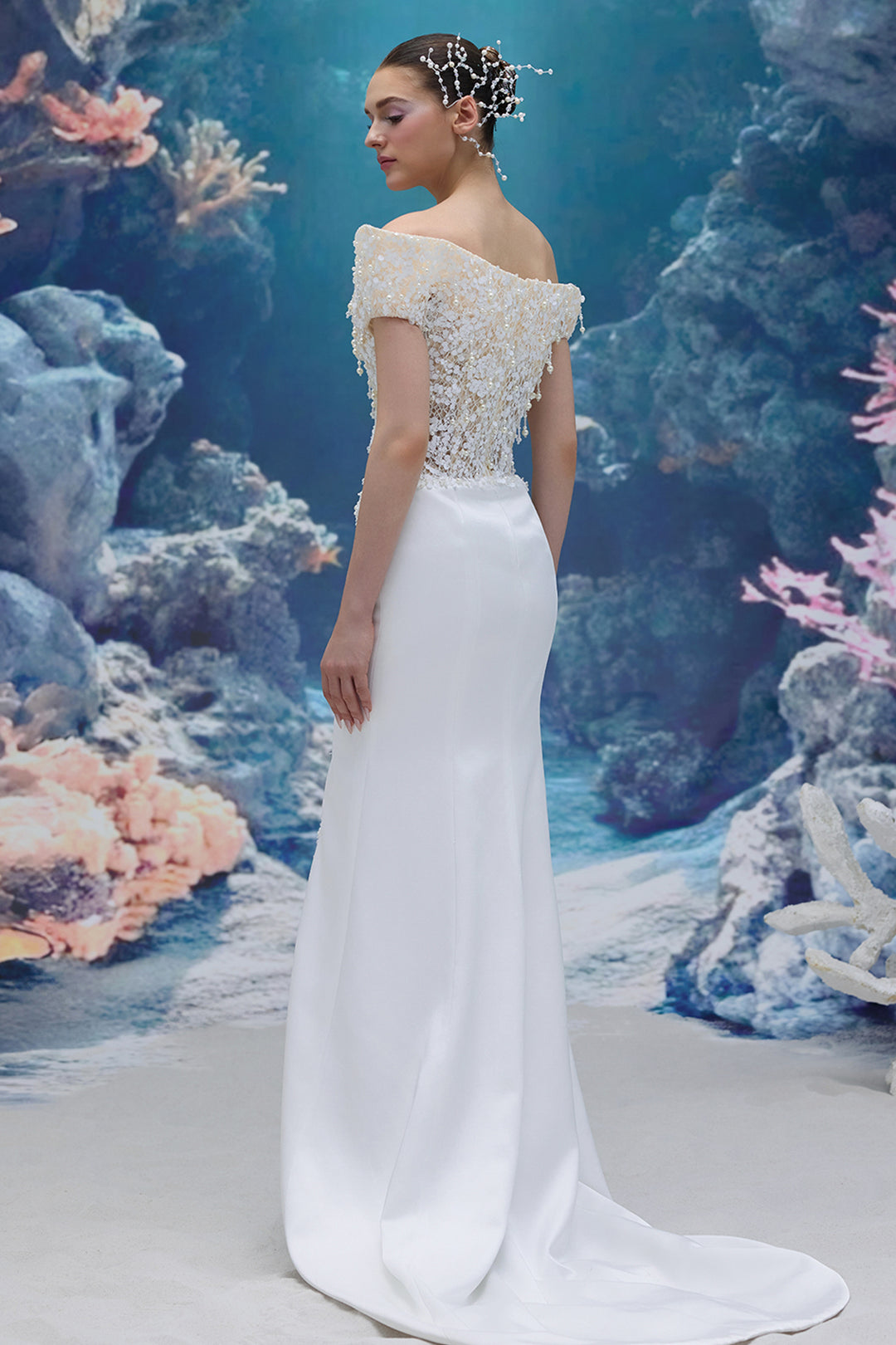 Sequin Lace and Silk Taffeta Dress