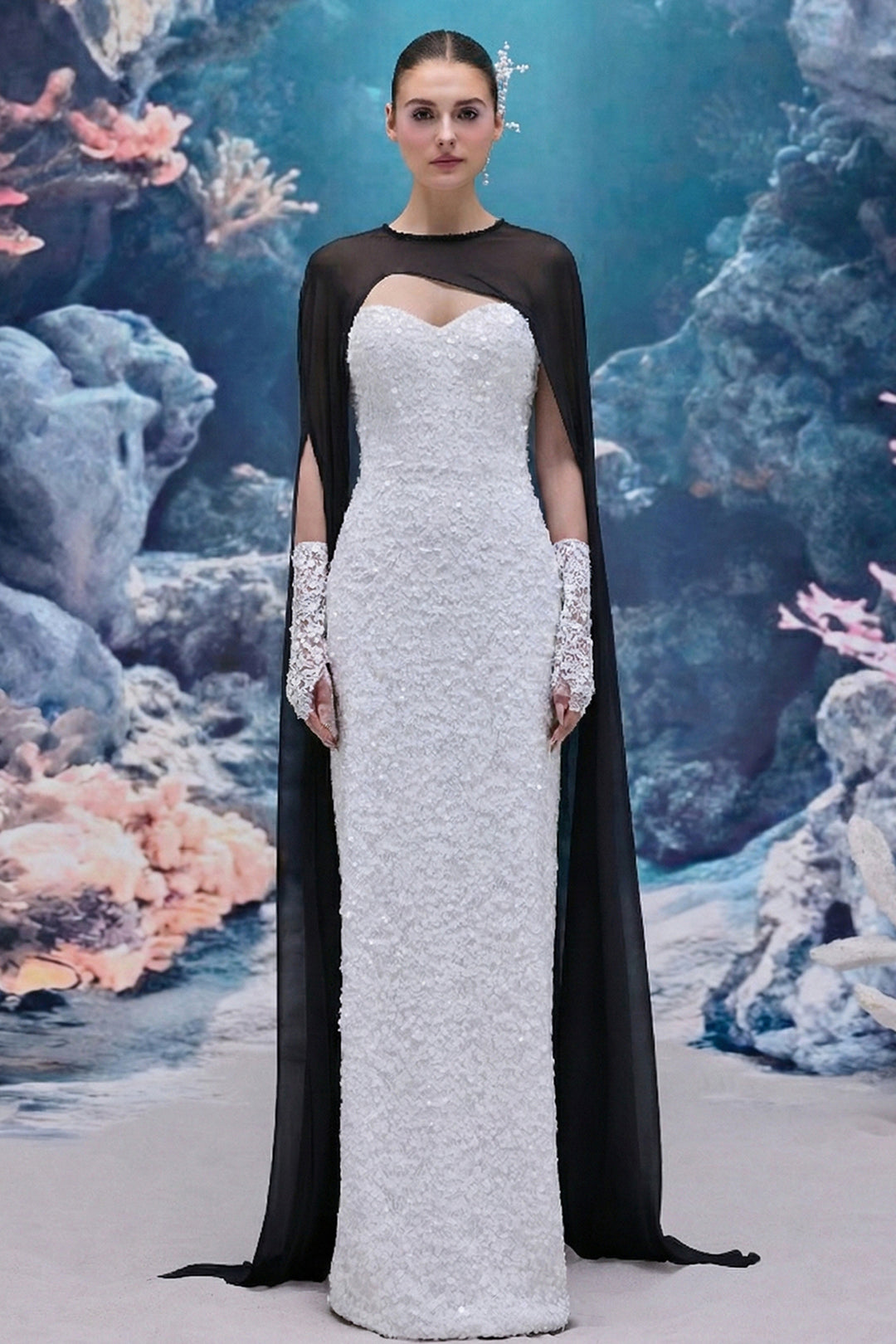 Sequin Lace Long Dress