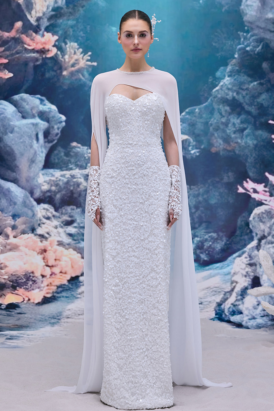 Sequin Lace Long Dress