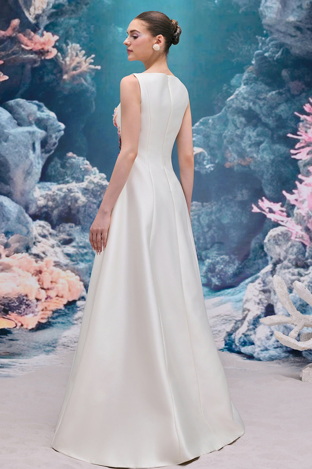 A-line Long Royal Taffeta Dress