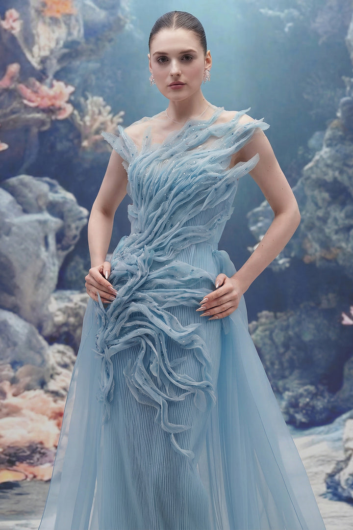 Tulle and Organza Long Dress