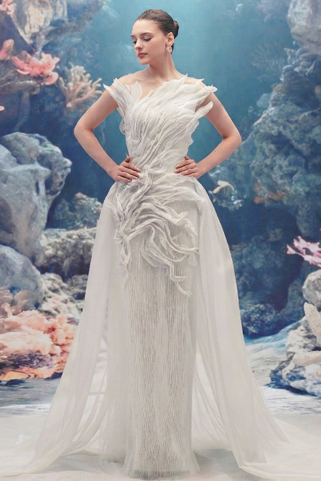 Tulle and Organza Long Dress