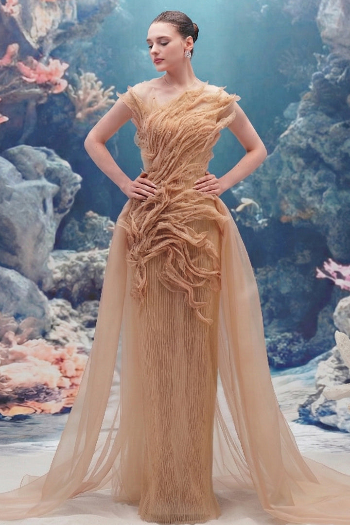 Tulle and Organza Long Dress