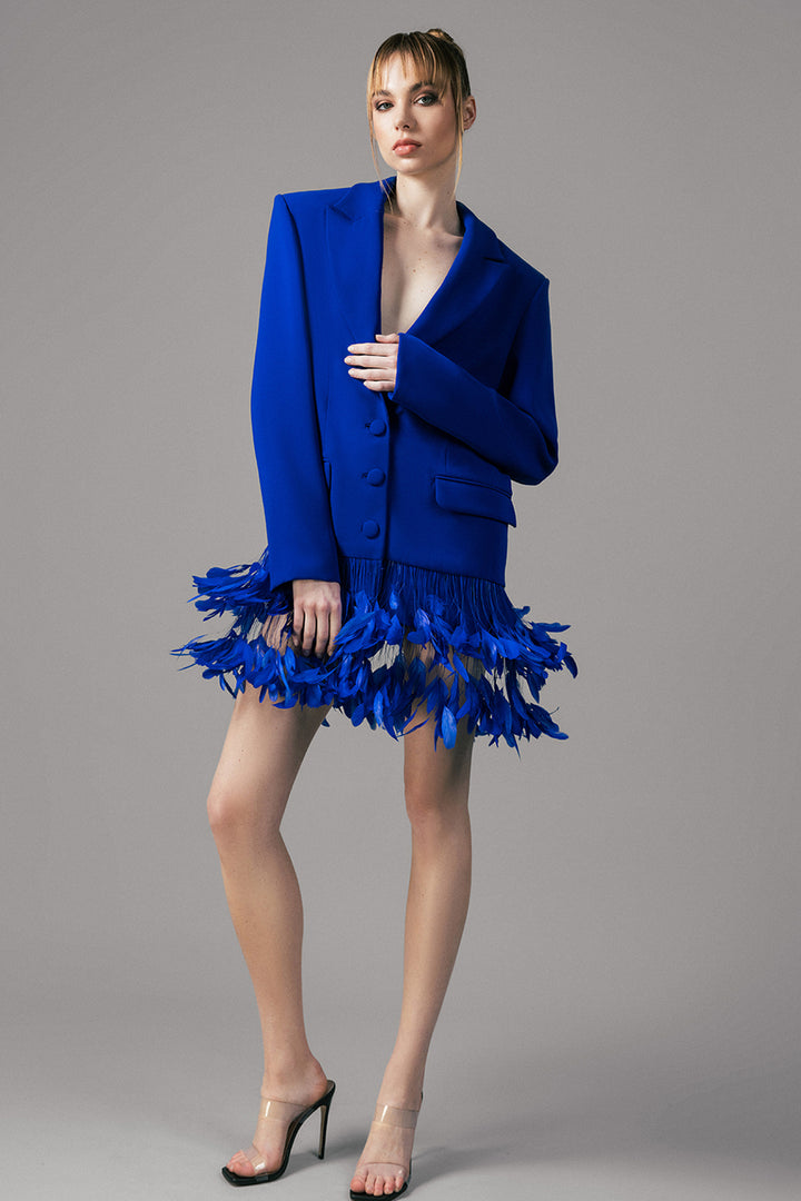Short Crepe Blazer Dress