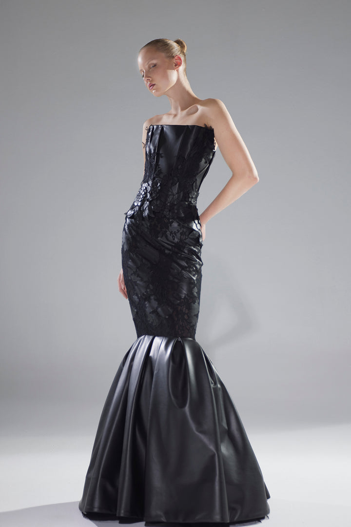 Mermaid Lace Overlay Dress