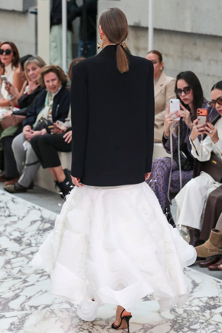 Tailored Mermaid Dress with Blazer-Top