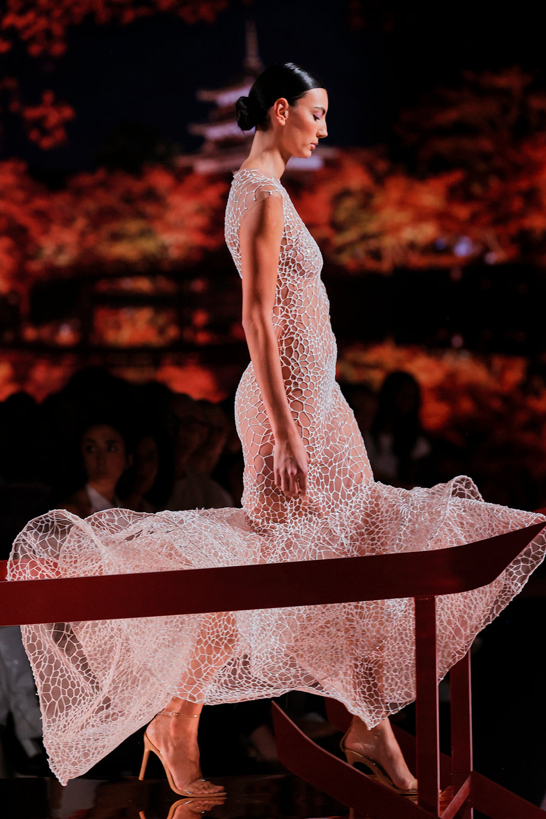 Mermaid Dress with Flutter Sleeves