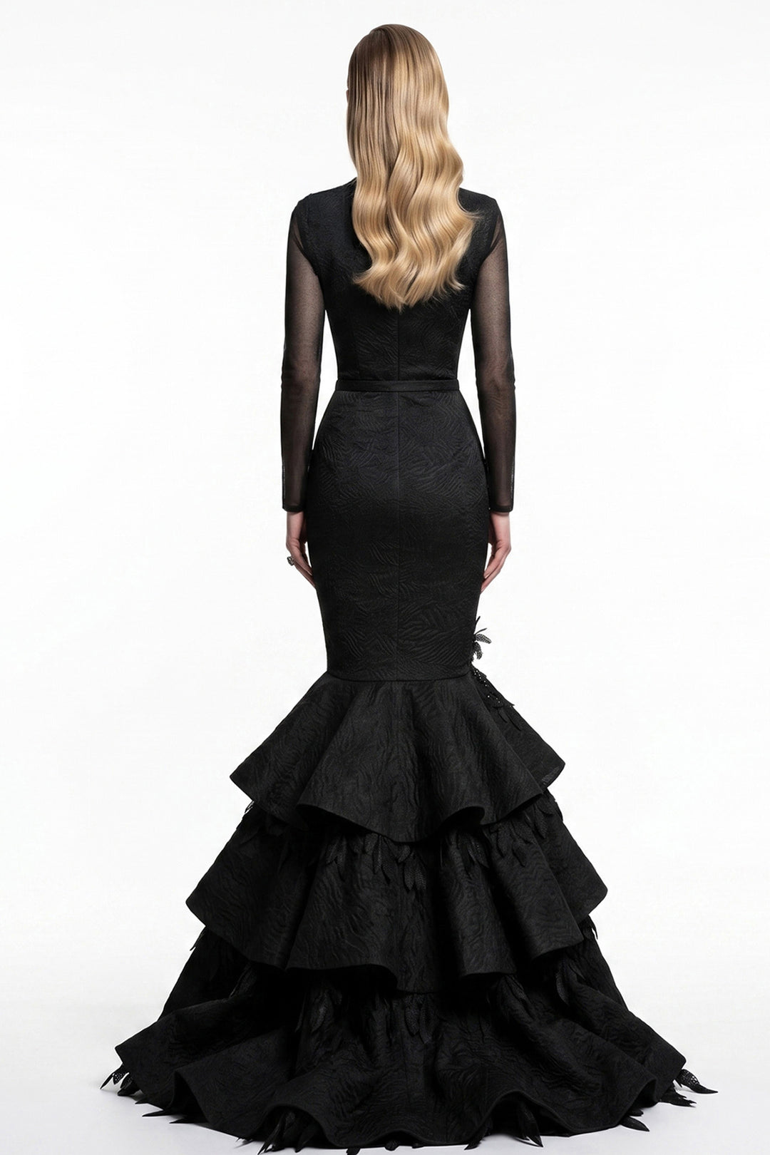 Long Sleeve V-Neck with Mermaid Dress
