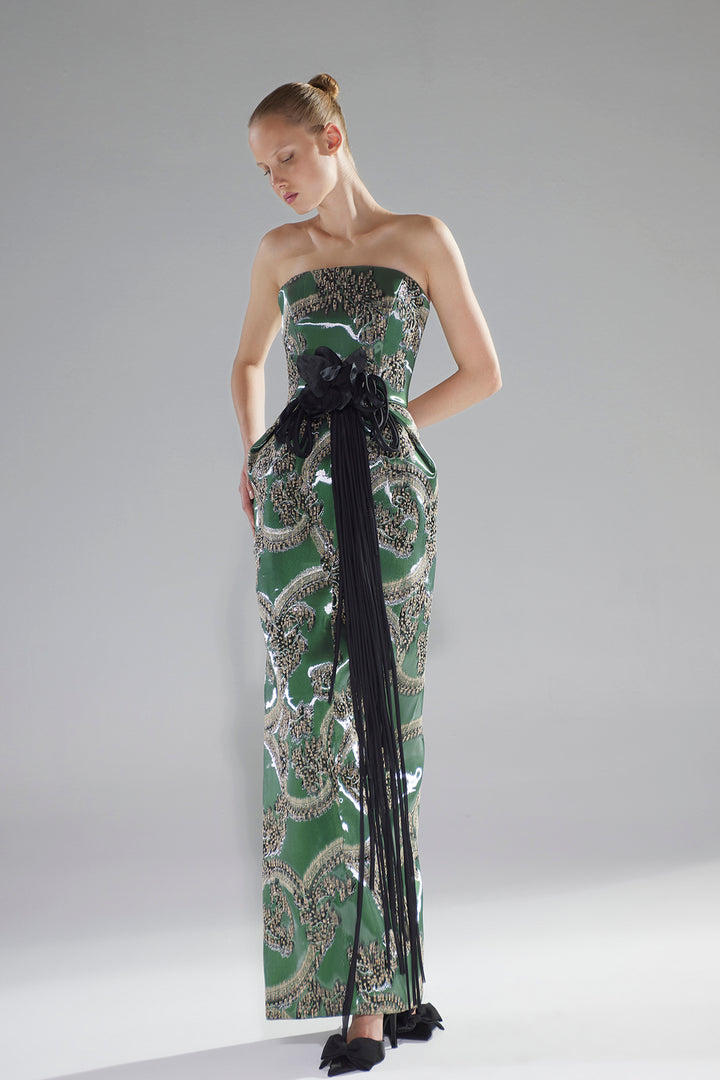 Strapless Column Dress