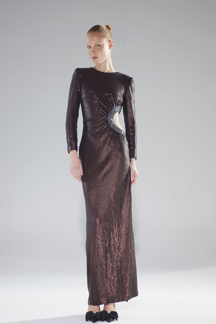 Sequin Column Dress