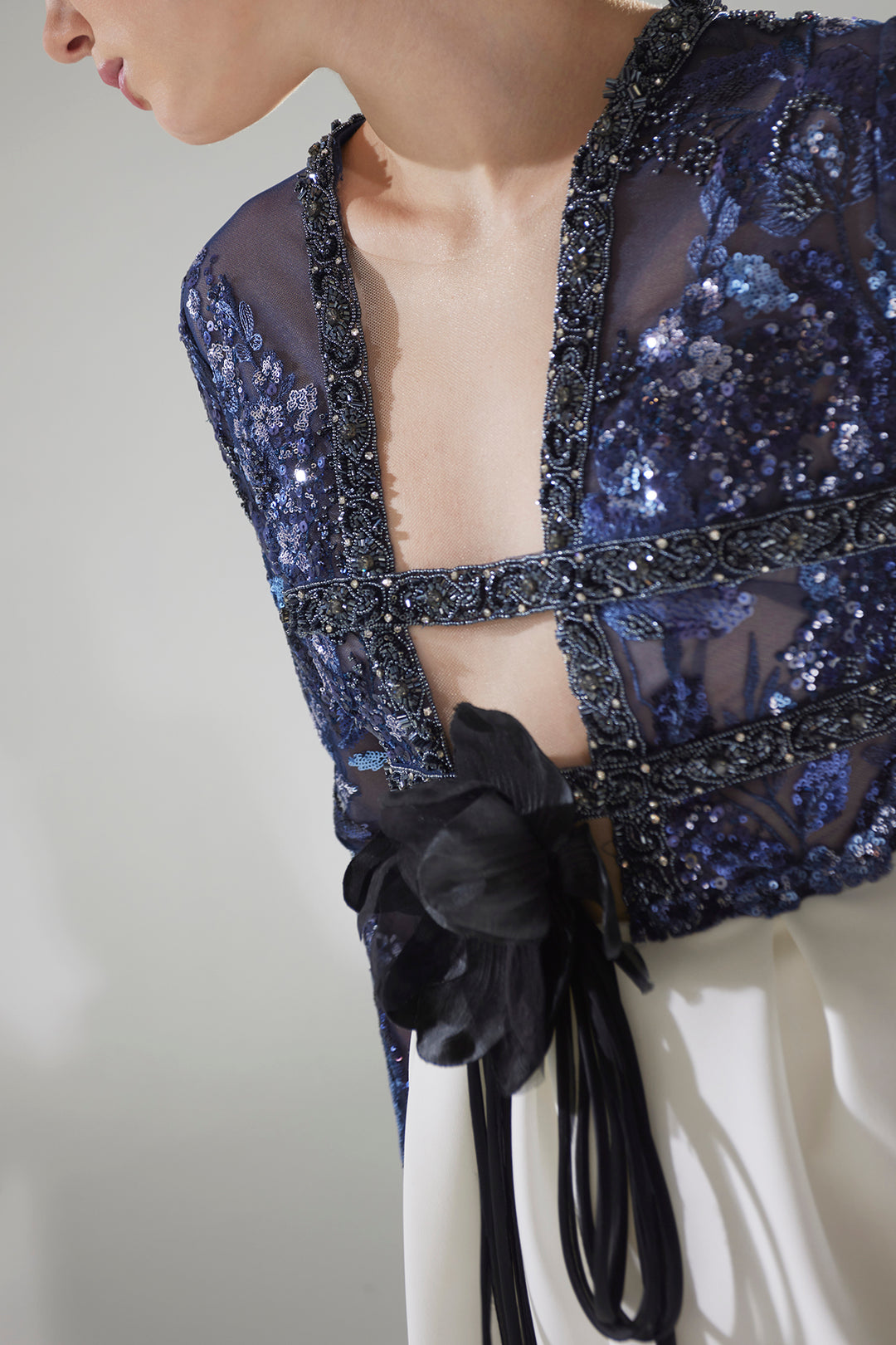 Sequin Lattice Column Dress