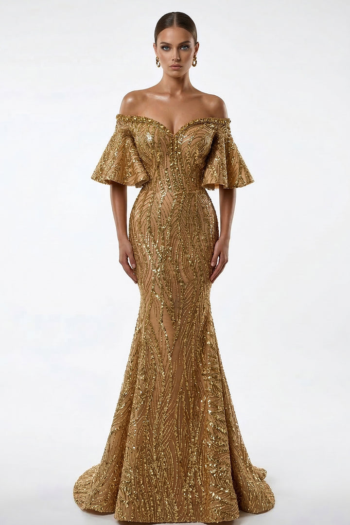 Off-The-Shoulder Mermaid Long Dress