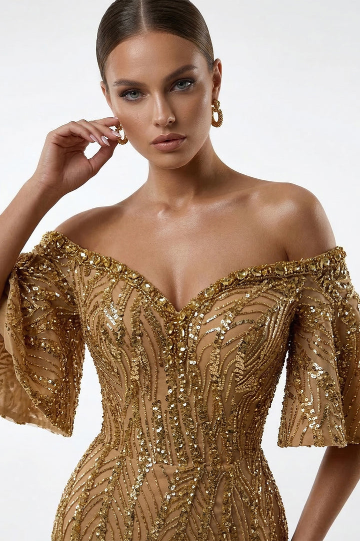 Off-The-Shoulder Mermaid Long Dress