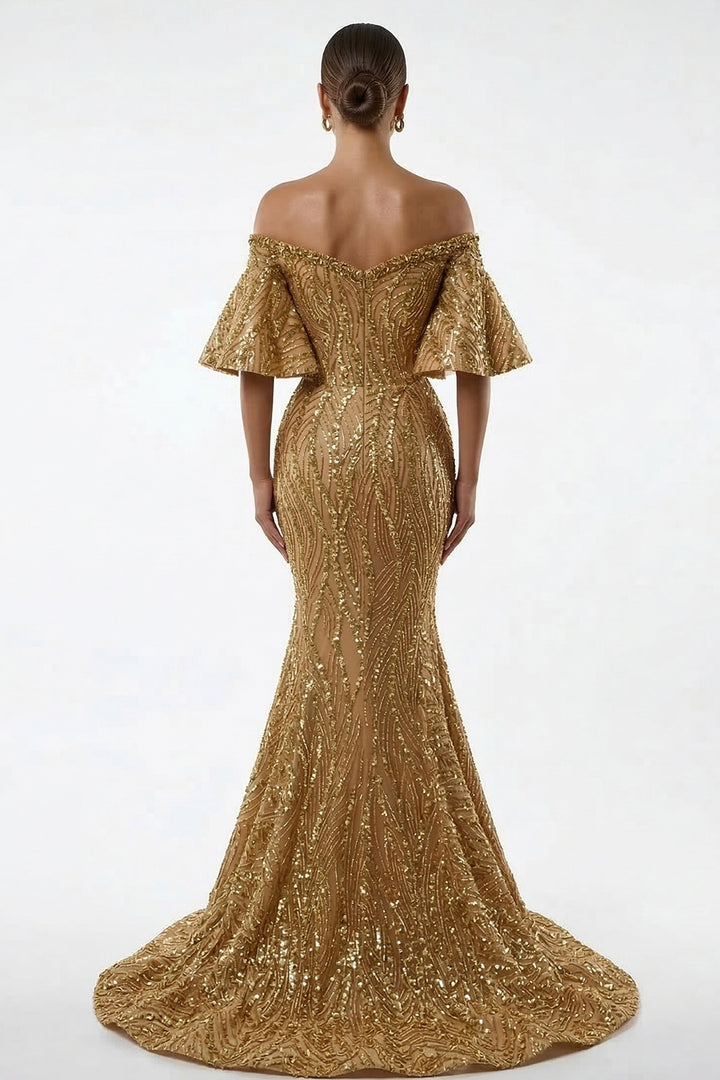 Off-The-Shoulder Mermaid Long Dress