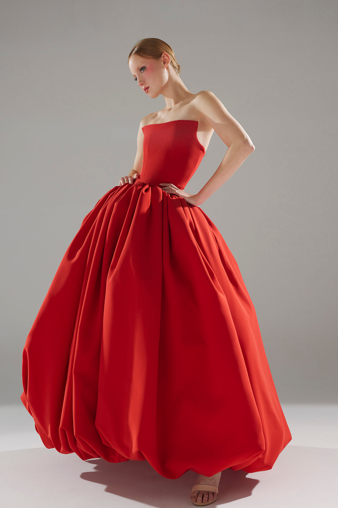 Mikado A-Line Dress with Structured Strapless Bodice M.R DESIGN Mikado A-Line Dress with Structured Strapless Bodice M.R DESIGN