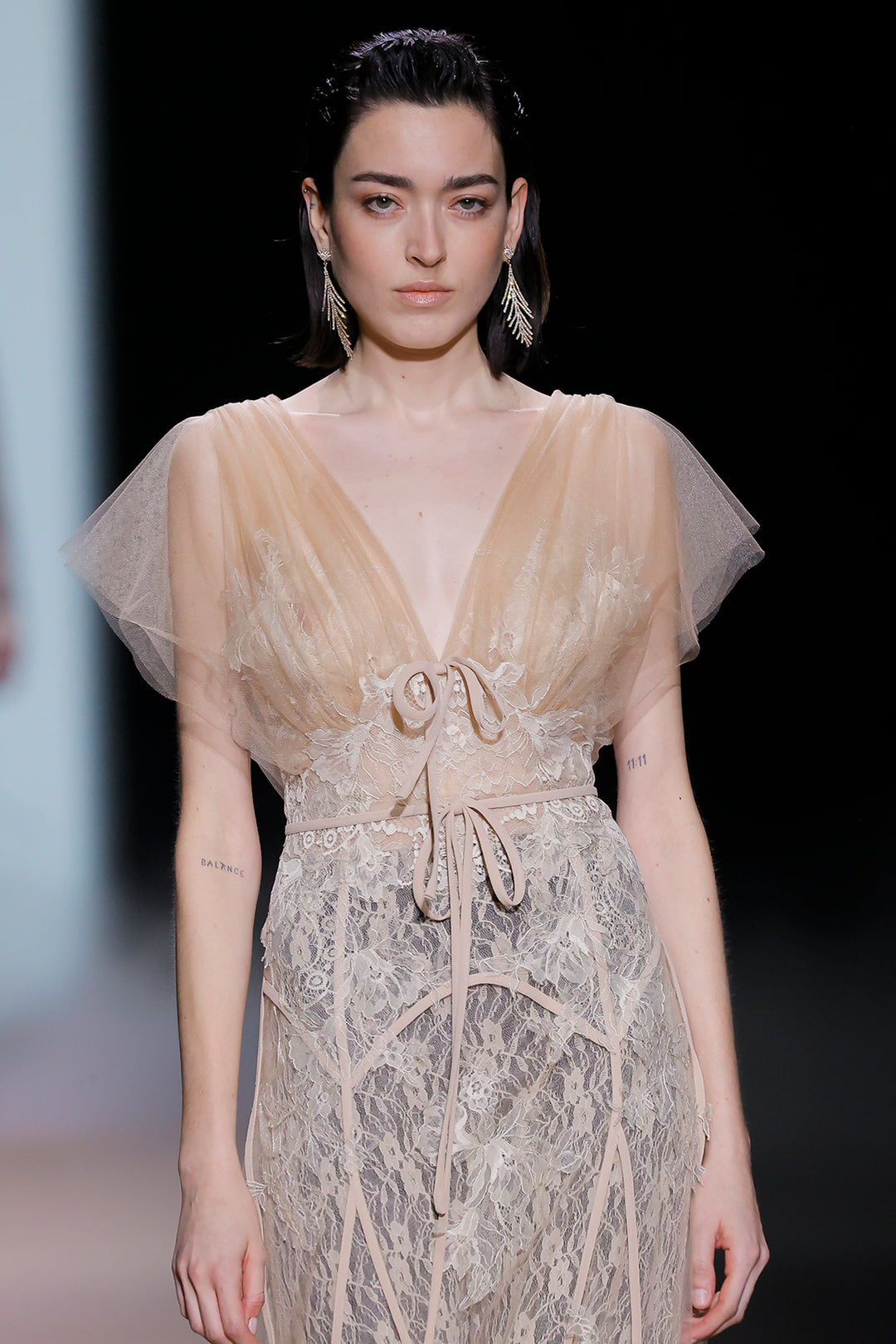 Ethereal Lace with Tulle A-Line Dress