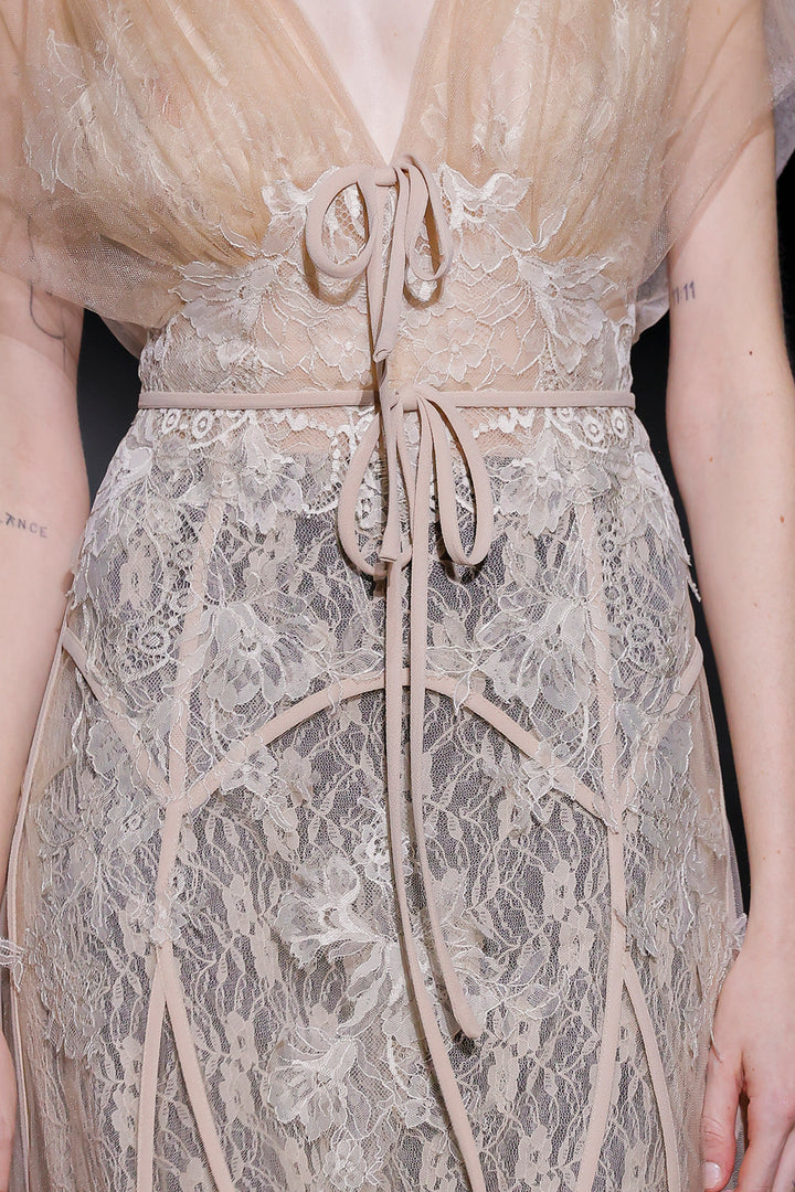 Ethereal Lace with Tulle A-Line Dress