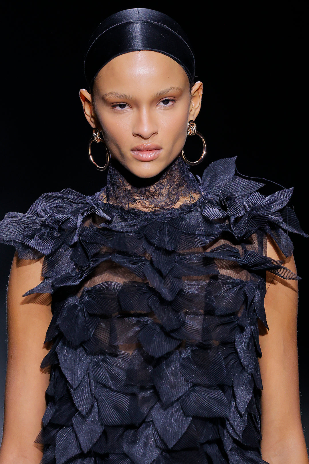 Feather Tulle with Two-Piece Midi Ensemble