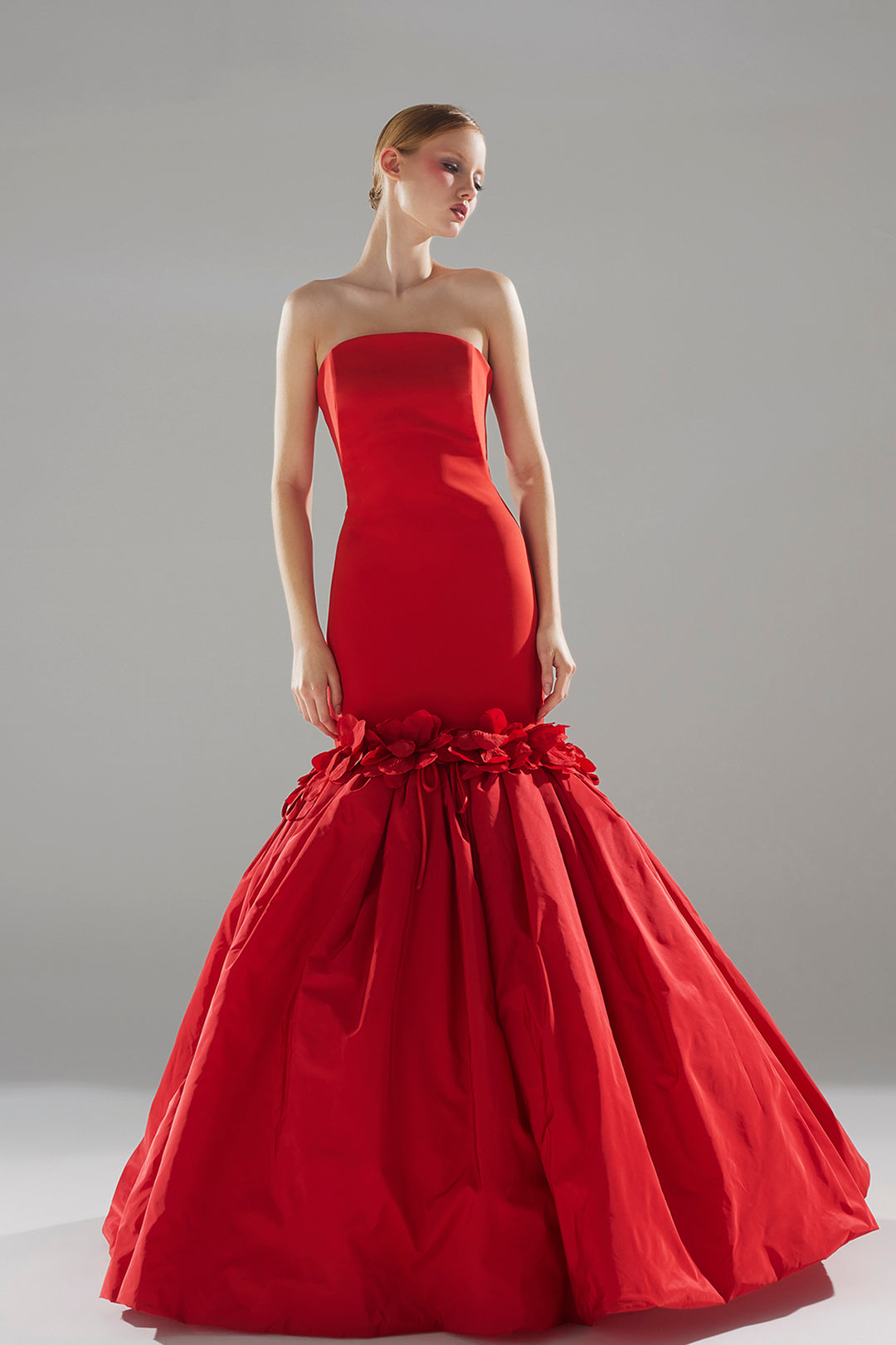 Mikado Mermaid Dress with Strapless Bodice