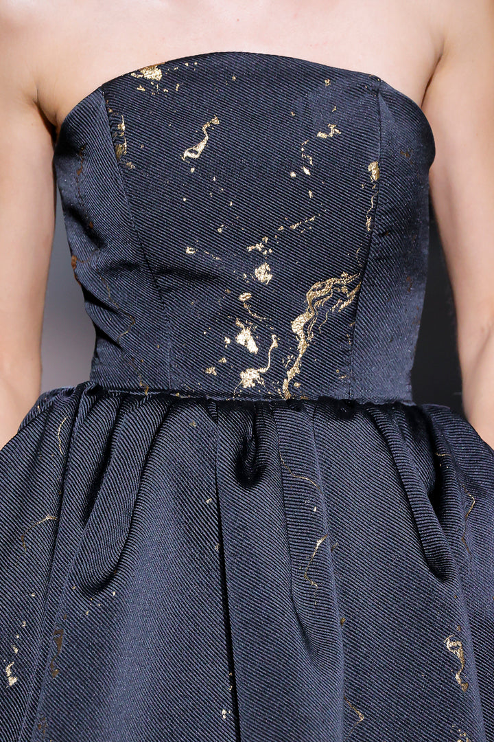 Strapless Structured with A-Line Dress