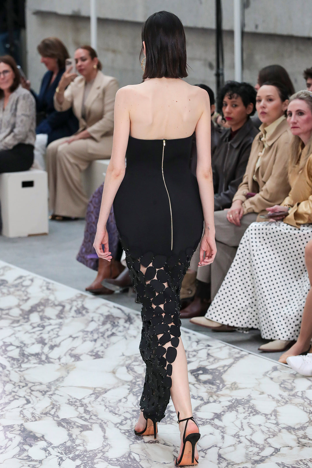 Structured Crepe Column Dress