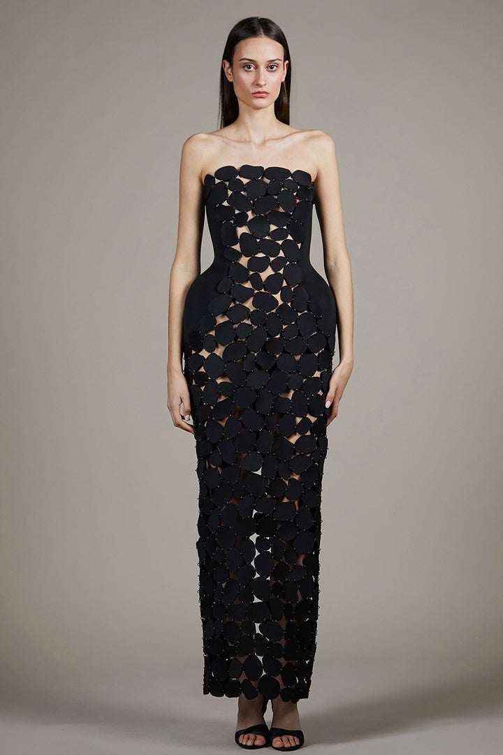 Structured Crepe Column Dress