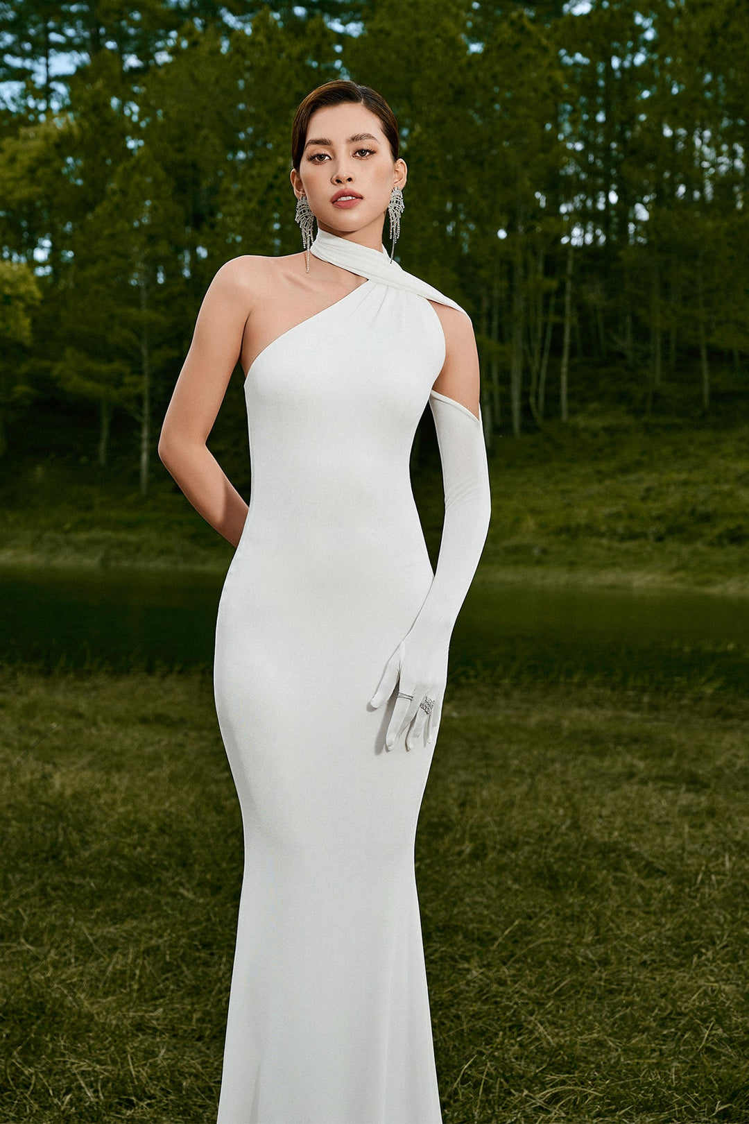 One-Shoulder White Dress White / FR 46 One-Shoulder White Dress White / FR 46